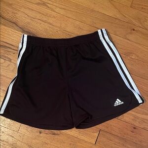 Adidas Black Shorts with White Accents